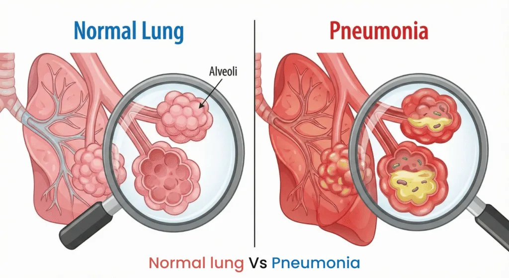 Normal Lung vs Pneumonia